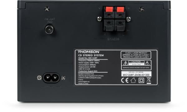 Mikrojärjestelmä - THOMSON - Bluetooth - Radio - CD - MP3 - USB - DAB - Puu ja musta
