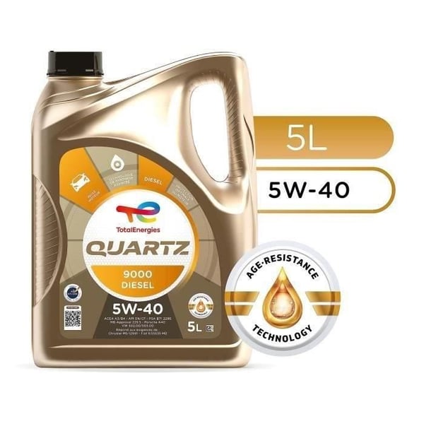TOTALENERGIES 5L QUARTZ 9000 DIESEL 5W40 MOOTTORIÖLJY