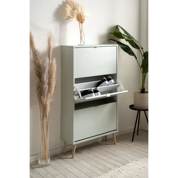 Kenkäkaappi - Vedenvihreä - 12 paria - L70 x S24 x K125 cm - VIGO