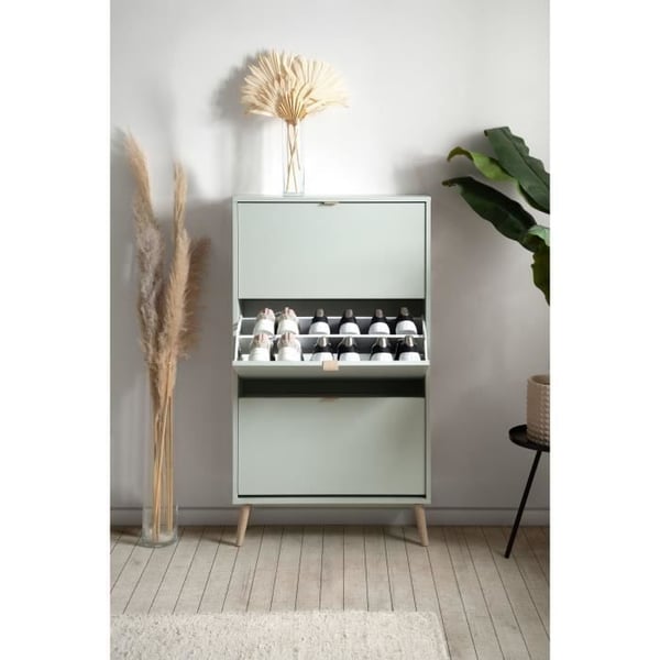 Kenkäkaappi - Vedenvihreä - 12 paria - L70 x S24 x K125 cm - VIGO