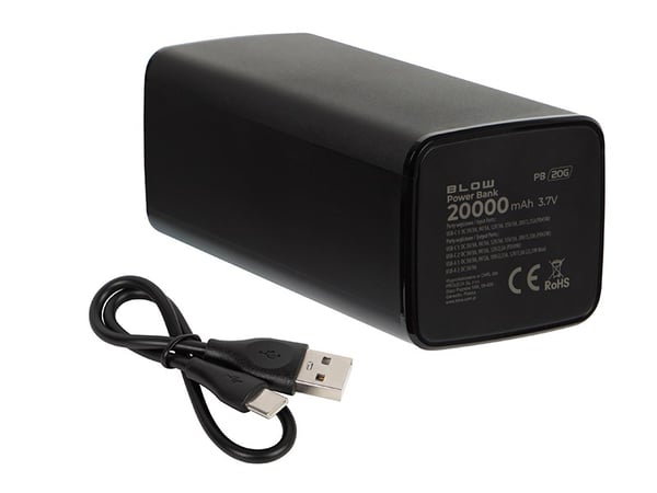 BLOW POWERBANK 20000MAH PD 65W SORT PB20G