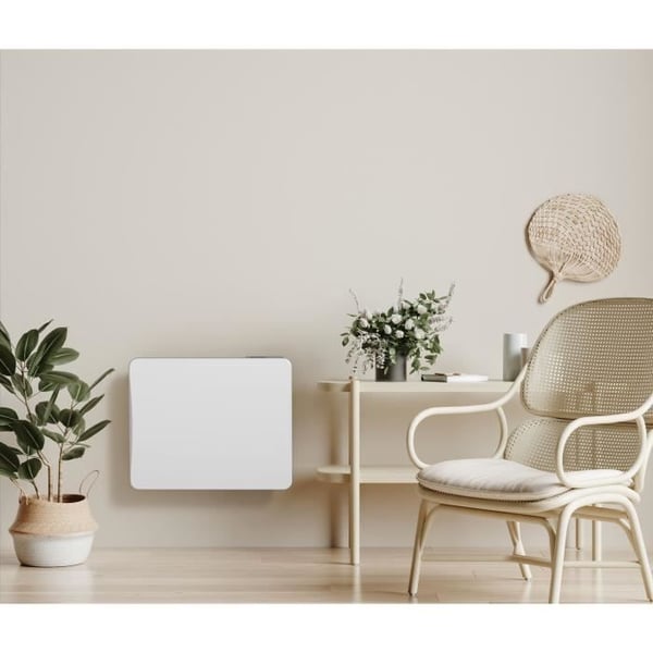 Elektrisk tröghetsradiator - 1000W - WARM TECH - Keramik - 230V - Upp till 40m3 - Vit