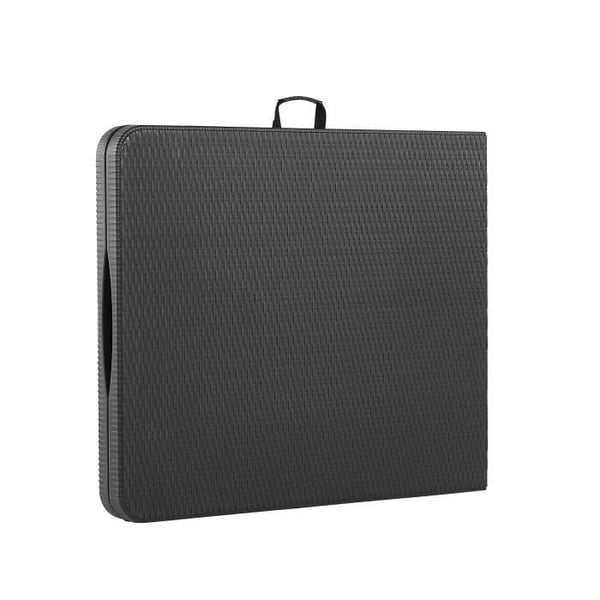 Hopfällbart receptionsbord för 8 personer 180x74 x 73,5 cm - Stålkonstruktion och polyetenskiva - Vävd hartsliknande -