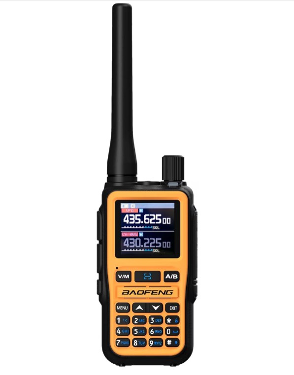 Baofeng UV-5R EU MINI USB-C Bluetooth VHF UHF Flybånd Orange Walkie-Talkie