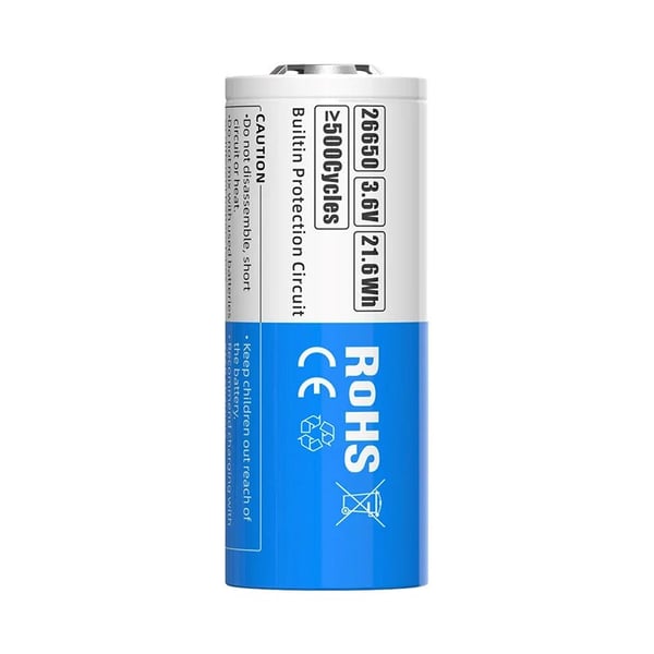 Batteri 26650 3,6V Li-ion 6000 mAh