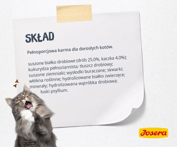 Josera Catelux torrfoder för katter 2 kg Vuxen anka. Fjäderfä