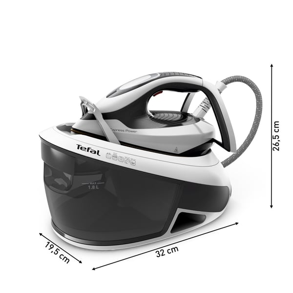 Tefal Express Power SV8130 2800 W 1,8 L Durilium AirGlide Autoclean stryksula Svart. Vit