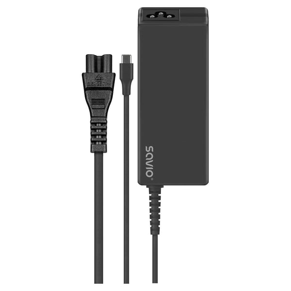 Savio ZA-01 mobiloplader til netbook, bærbar computer, smartphone, telefon, sort, AC, indendørs