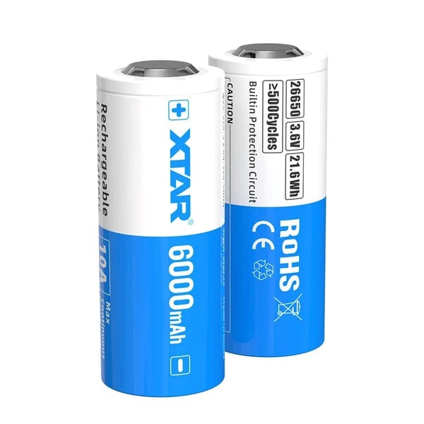 Batteri 26650 3,6V Li-ion 6000 mAh