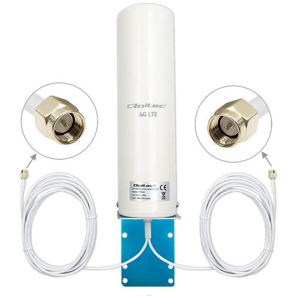 Qoltec 57044 4G LTE DUBBEL ANTENN | 5dBi | rundstrålande | utomhus