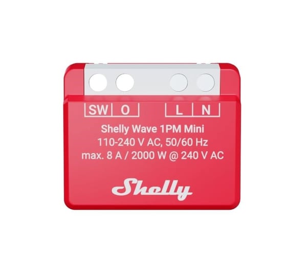 Shelly Wave 1PM Mini LR Z-Wave -toimilaite Shelly Wave 1PM Mini LR Z-Wave -toimilaite