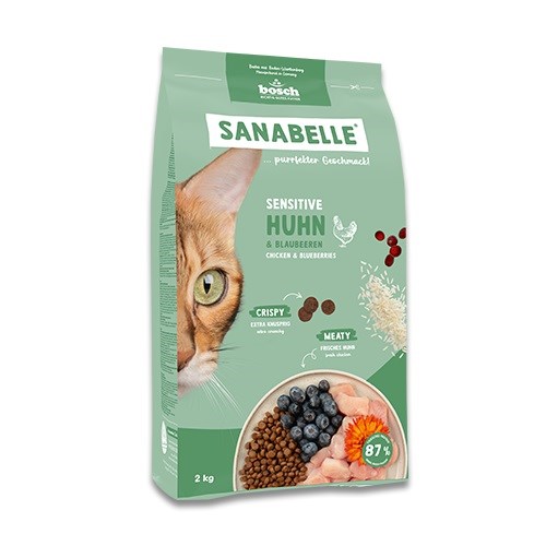 BOSCH Sanabelle Sensitive med kylling - tørfoder til katte - 2 kg