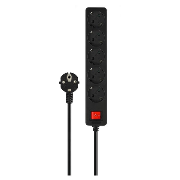 SAVIO LZ-15 Schuko-jatkojohto. 5 pistorasiaa. 5 m