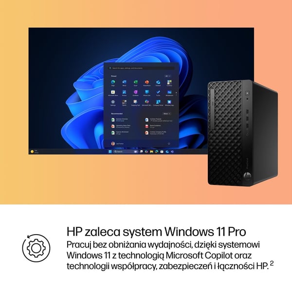 HP ProDesk 4 Tower G1i -pöytätietokone, tekoälyllä, Intel Core Ultra 5 225, 16 Gt:n DDR5-SDRAM, 512 Gt:n SSD, Windows 11 Pro, musta