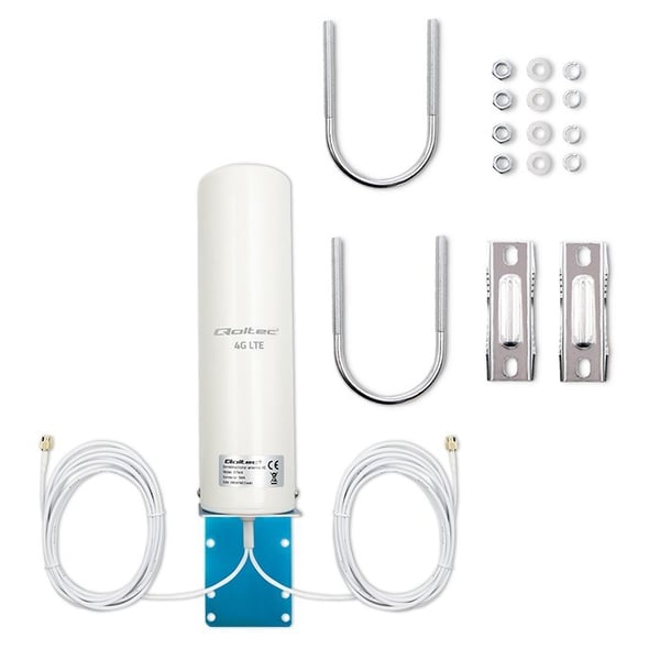 Qoltec 57044 4G LTE DUBBEL ANTENN | 5dBi | rundstrålande | utomhus