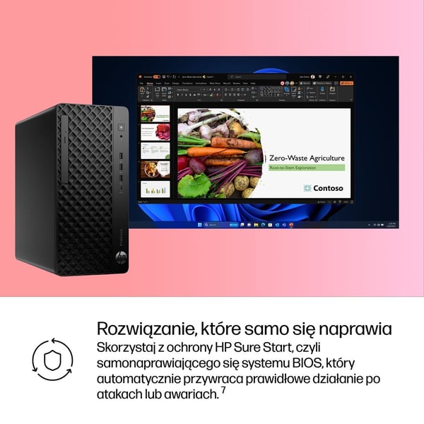 HP ProDesk 4 Tower G1i -pöytätietokone, tekoälyllä, Intel Core Ultra 5 225, 16 Gt:n DDR5-SDRAM, 512 Gt:n SSD, Windows 11 Pro, musta