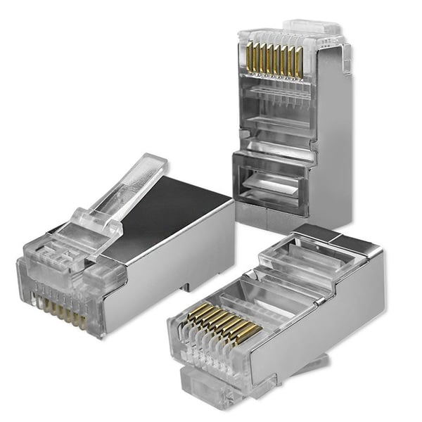 Qoltec 54556 RJ45 modulær stik | CAT6 | FTP | Forgyldte kontakter | 100 stk.