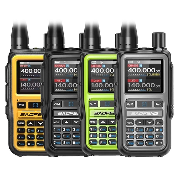 Baofeng UV-5R EU MINI USB-C Bluetooth VHF UHF Flybånd Orange Walkie-Talkie
