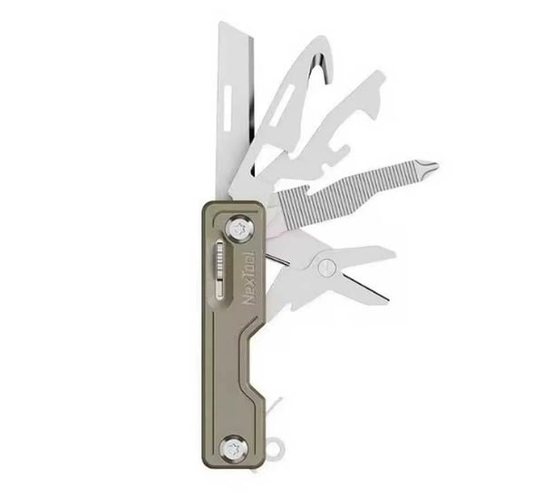 NexTool NE20100 10-i-1 multiværktøjskniv. khaki