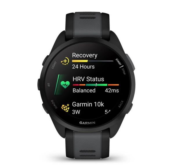 Garmin Forerunner 165 3,05 cm (1,2") AMOLED Digital 390 x 390 pixels Touchscreen Sort GPS (satellit)