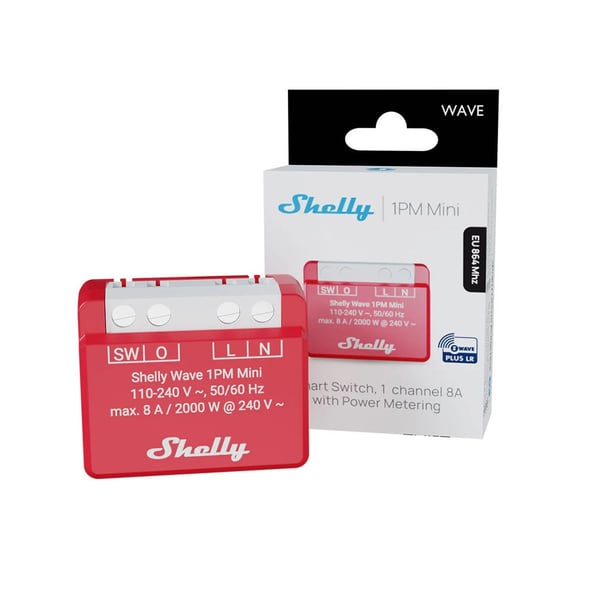 Shelly Wave 1PM Mini LR Z-Wave -toimilaite