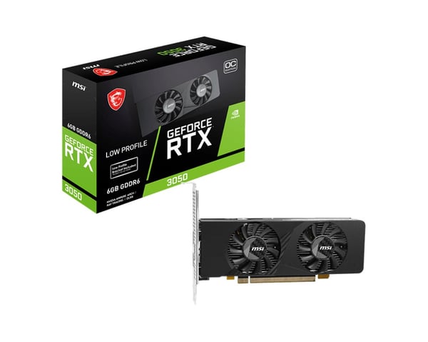 MSI GEFORCE RTX 3050 LP E 6G OC -näytönohjain, NVIDIA 6 Gt GDDR6
