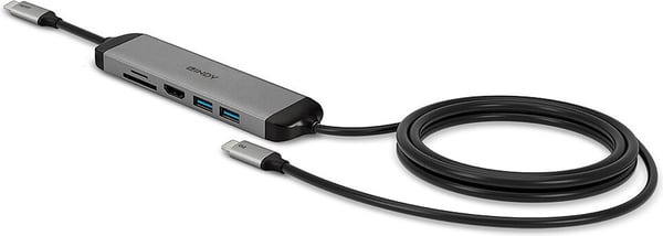 Lindy 43326 dockningsstation för bärbar dator & portreplikator Bedraad USB 3.2 Gen 1 (3.1 Gen 1) Typ-C Compact. Grijs