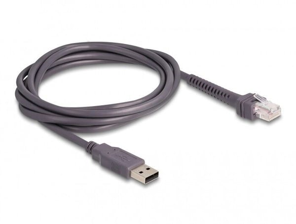 RJ50 til USB 2.0 Type-A stregkodescannerkabel 2m