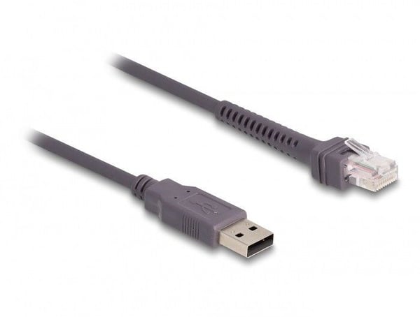 RJ50 til USB 2.0 Type-A stregkodescannerkabel 2m