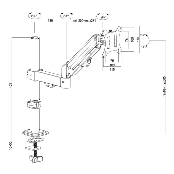MACLEAN MONITORMONTERING. GASFJEDER MC-135