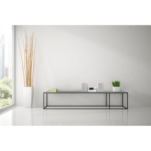 Mini HiFi-system - MEDION - DAB/FM internetradio - CD-afspiller - 2x15W RMS - Hvid