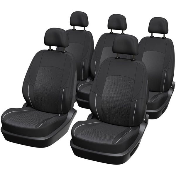 Pakke med 5 universelle bilsædebetræk - XLCOVER - Minivan - Airbag-kompatibel - Dækker sæder, ryglæn og nakkestøtter
