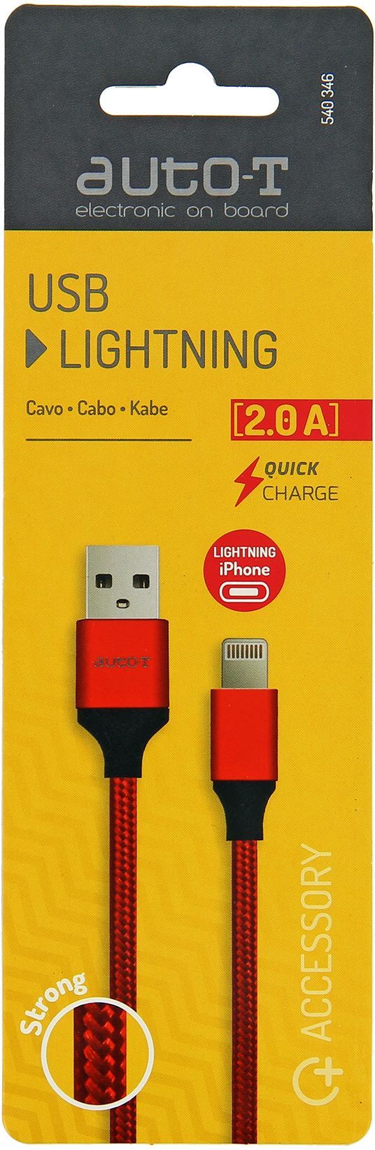 Kabel - AUTO T - 540346 - USB 2.0 - Lightning