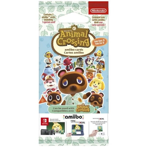 Amiibo-kort - Animal Crossing Serie 5 ? Innehåller 3 kort, inklusive 1 specialkort