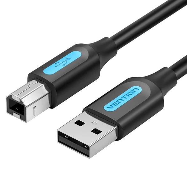 Vention USB 2.0 A Han til B Han Kabel 3M Sort PVC Type