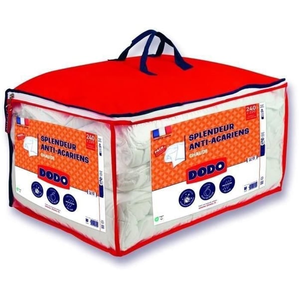 DODO Varmt Påslakanset Mot Dammkvalster 220x240 cm + 2 Kuddar 60x60 cm - Splendor - 100% Volupt'air Fyllning 350gr/m² - Vit DODO Varmt Påslakanset Mot Dammkvalster 220x240 cm + 2 Kuddar 60x60 cm - Splendor - 100% Volupt'air Fyllning 350gr/m² - Vit