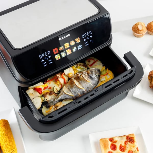 Fedtfri frituregryde med lang kurv og grill Taurus 973004000