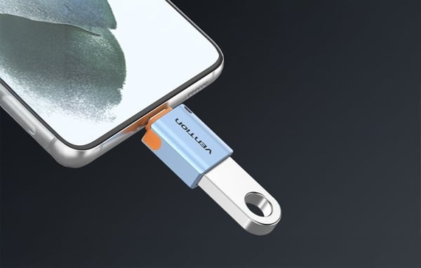 USB 3.1 Vention USB-C til USB-A OTG-adapter med aluminiumslegeringssnor