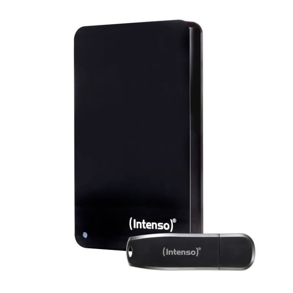 Kannettava 2,5 tuuman kiintolevy - HDD 3,2 + USB - INTENSO - 1 TB + 64 Gt