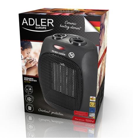 Adler AD 7702 Fläktvärmare för inomhusbruk Rostfritt stål 1500 W