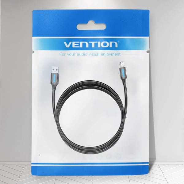 Vention USB 2.0 A-hane till B-hane-kabel 3M svart PVC-typ