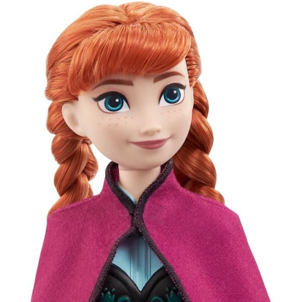 Frost-Anna-Mattel Disney-dukke med outfit og tilbehør HLW49