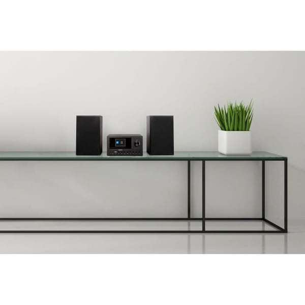Mini HiFi-system - MEDION - DAB/FM internetradio - CD-afspiller - 2x150W - Sort