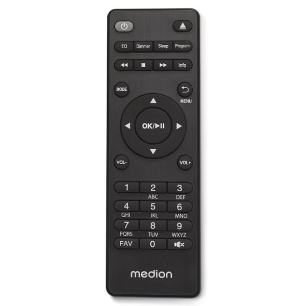 Mini HiFi-system - MEDION - DAB/FM internetradio - CD-afspiller - 2x150W - Sort
