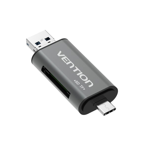 Vention USB3.0 Multifunktionskortläsare Grå Metalltyp