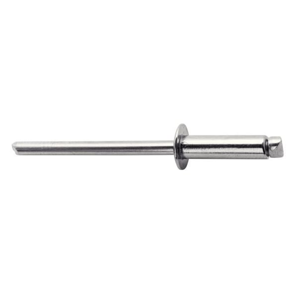 Pikakiinnityksellä varustetut ruostumattomasta teräksestä valmistetut niitit ?4,8x10 mm. 50 kpl läpipainopakkaus.