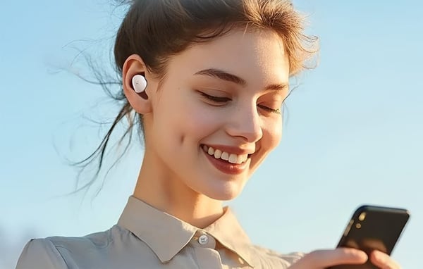 Vention Donutformede BT 5.3 Trådløse In-Ear Hovedtelefoner IPX4 Hvide
