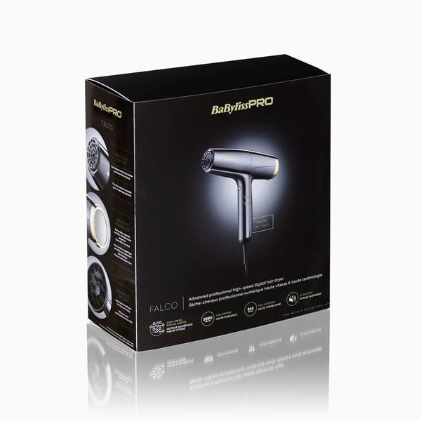 BaByliss Falco BAB8550E Professionel Hårtørrer 2000 W Sort