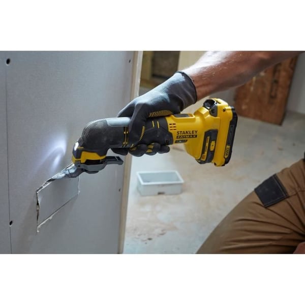 Batteridrevet oscillerende værktøj - 18V - STANLEY FATMAX - SFMCE500B-XJ - LED-lys - Batteri medfølger ikke