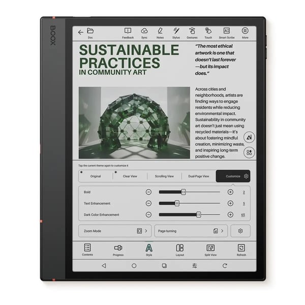 E-bok Onyx Boox Note Air 5 C 10,3" E-Ink Kaleido 3 64 GB Wi-Fi Grå